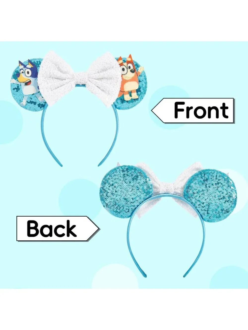 Women Bule Cartoon Mickey Mouse Costume Headband For Cosplay